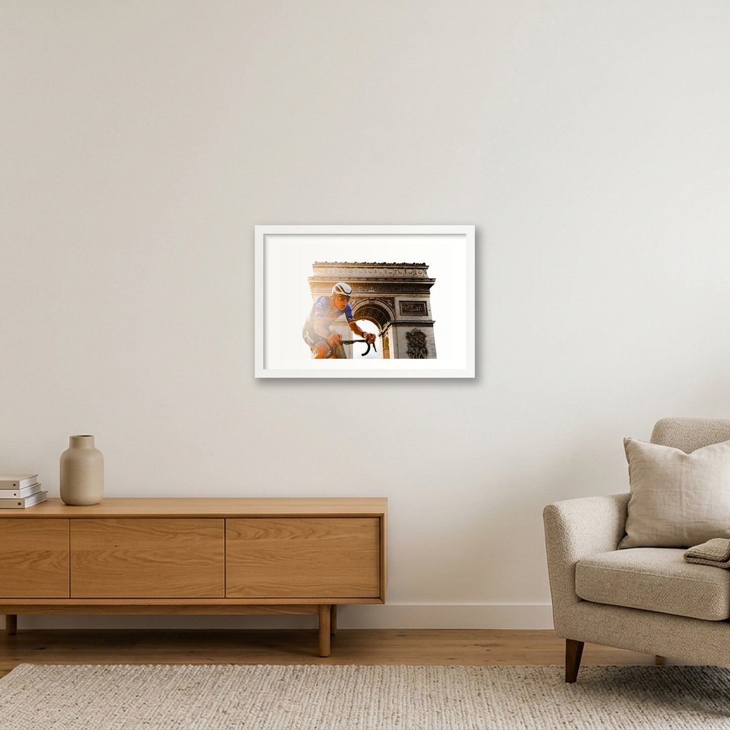 Tour de France Stage 21 2026 - Mathieu — 45×30cm, 18×12" White Frame