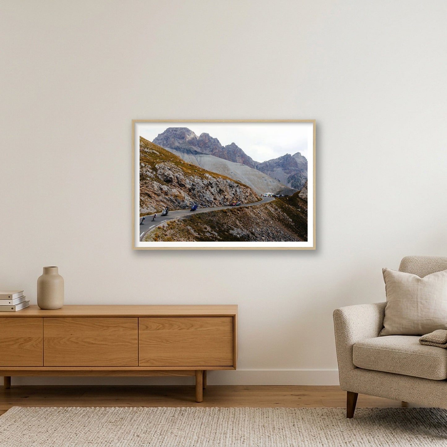 Col du Galibier 2026 / 01 — 100×70cm, 39×28" Oak Frame