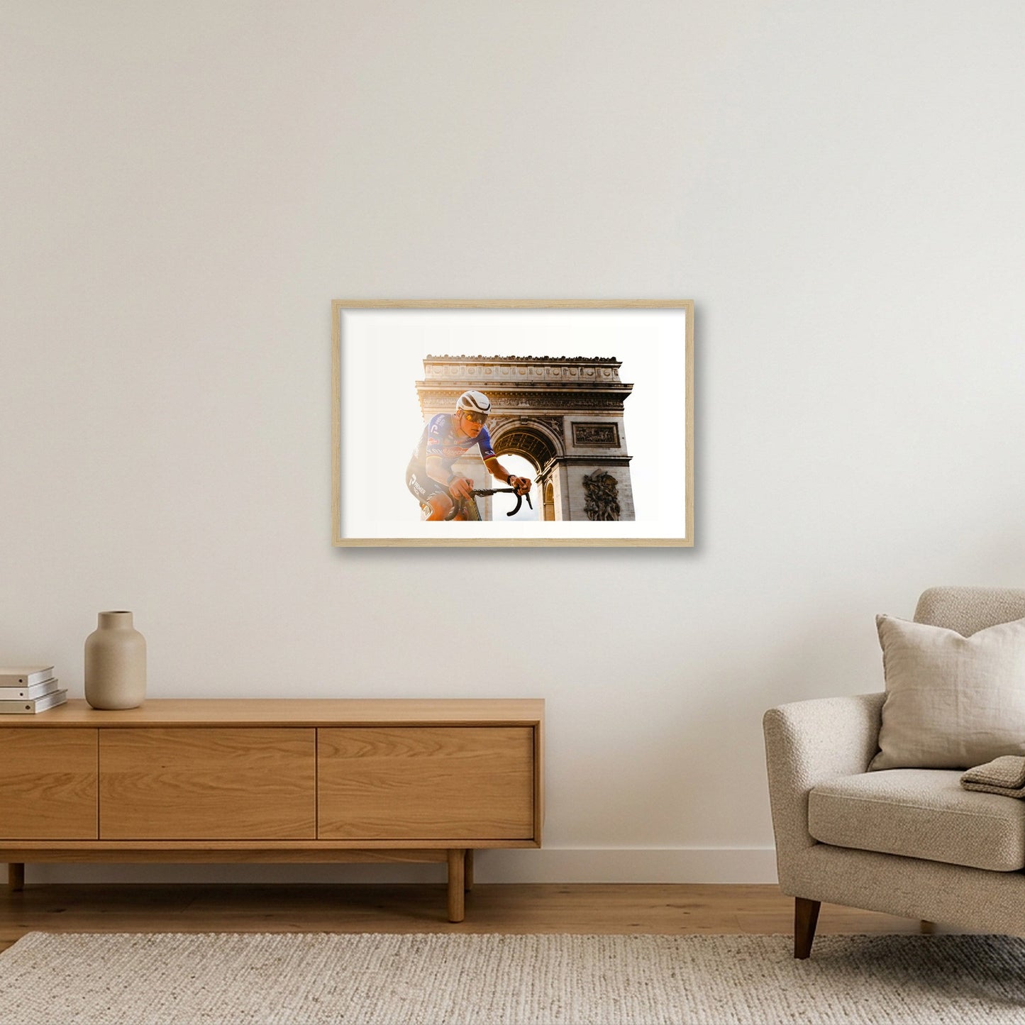 Tour de France Stage 21 2026 - Mathieu — 60×40cm, 24×16" Oak Frame