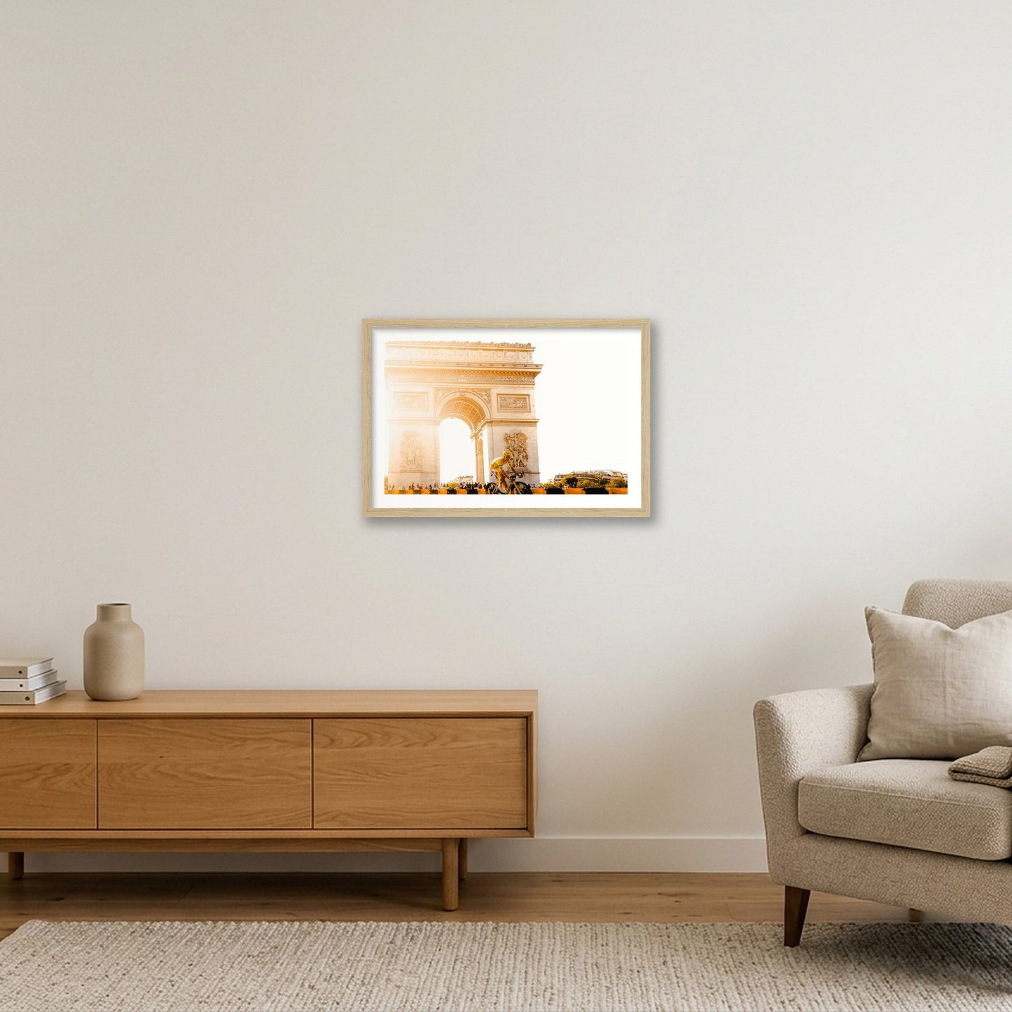 Tour de France 2026 Stage 21 - Tadej — 45×30cm, 18×12" Oak Frame