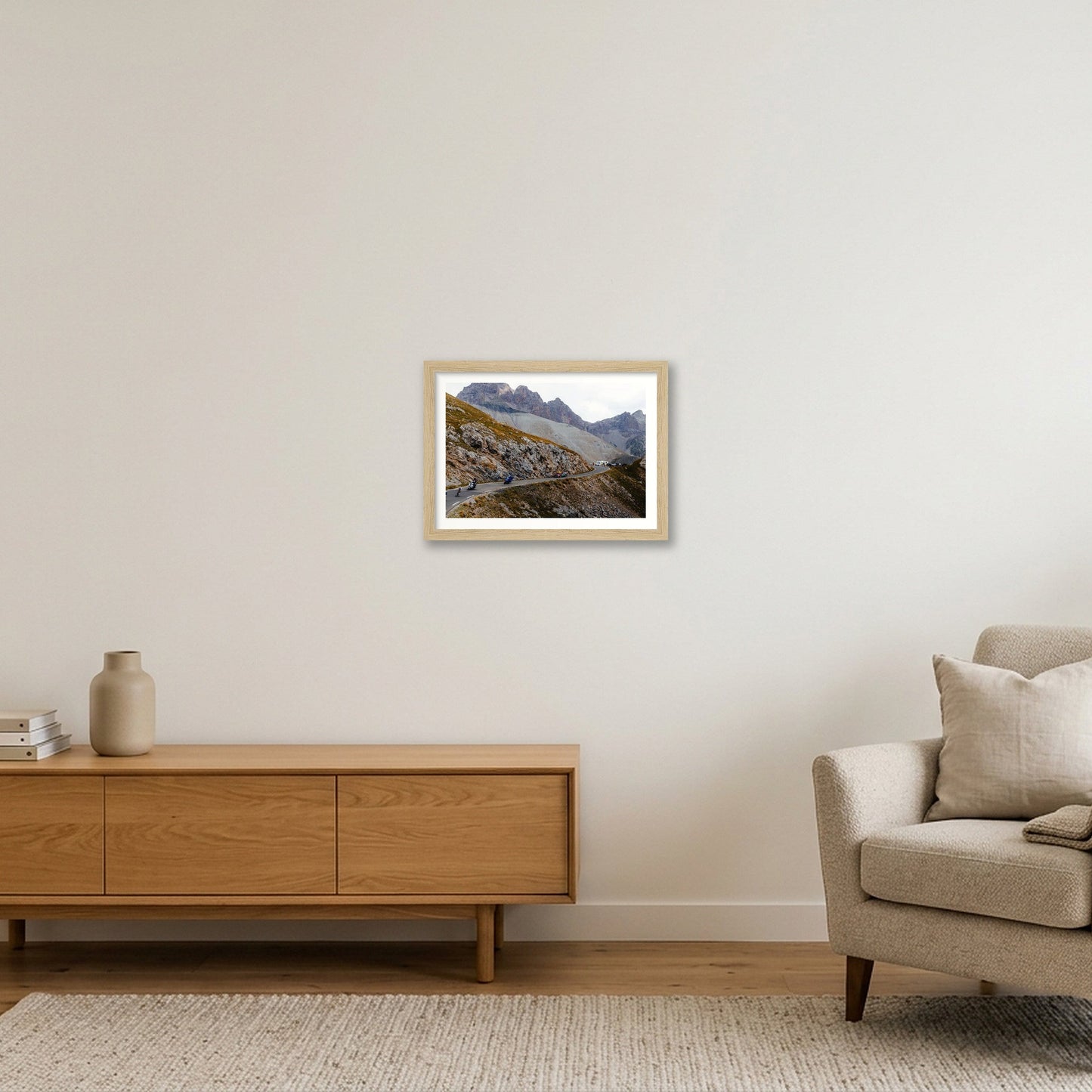 Col du Galibier 2026 / 01 — A4 (30×21cm, 12×8") Oak Frame