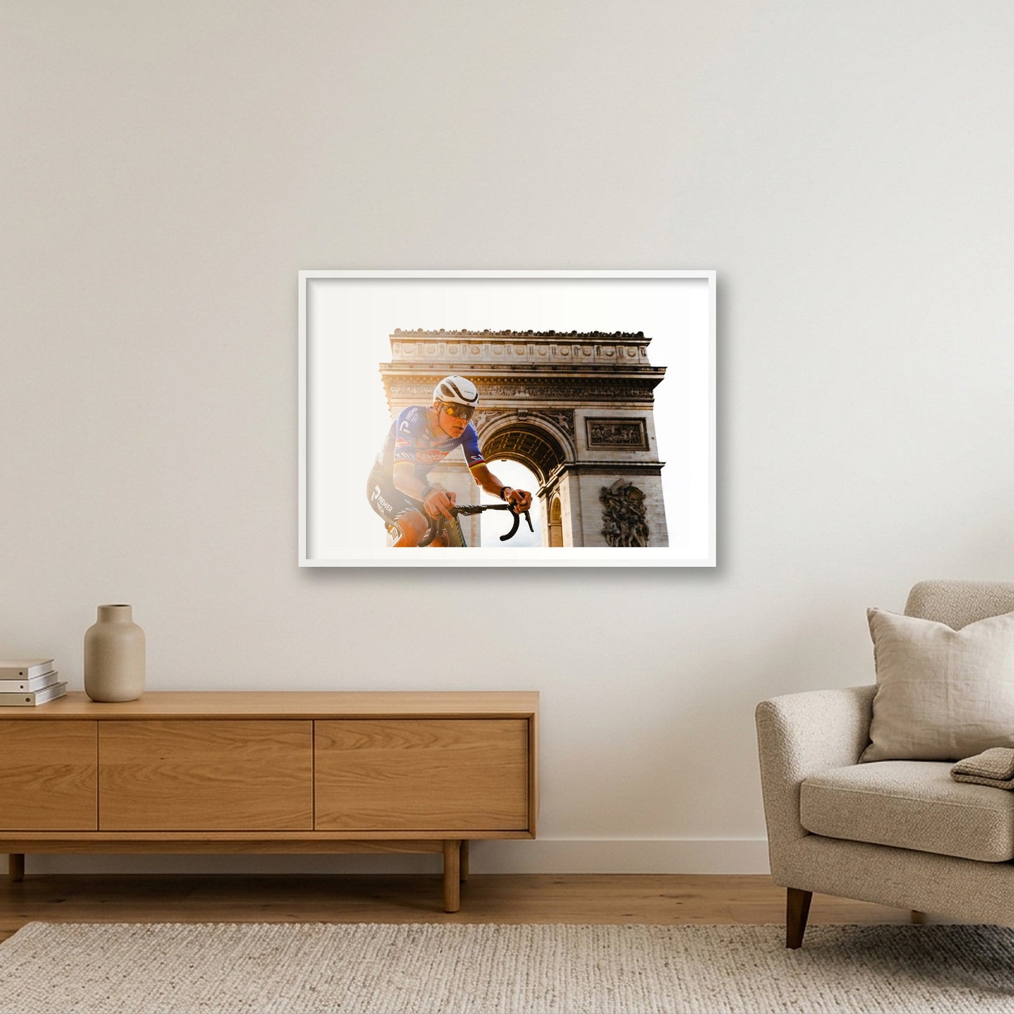 Tour de France Stage 21 2026 - Mathieu — 100×70cm, 39×28" White Frame