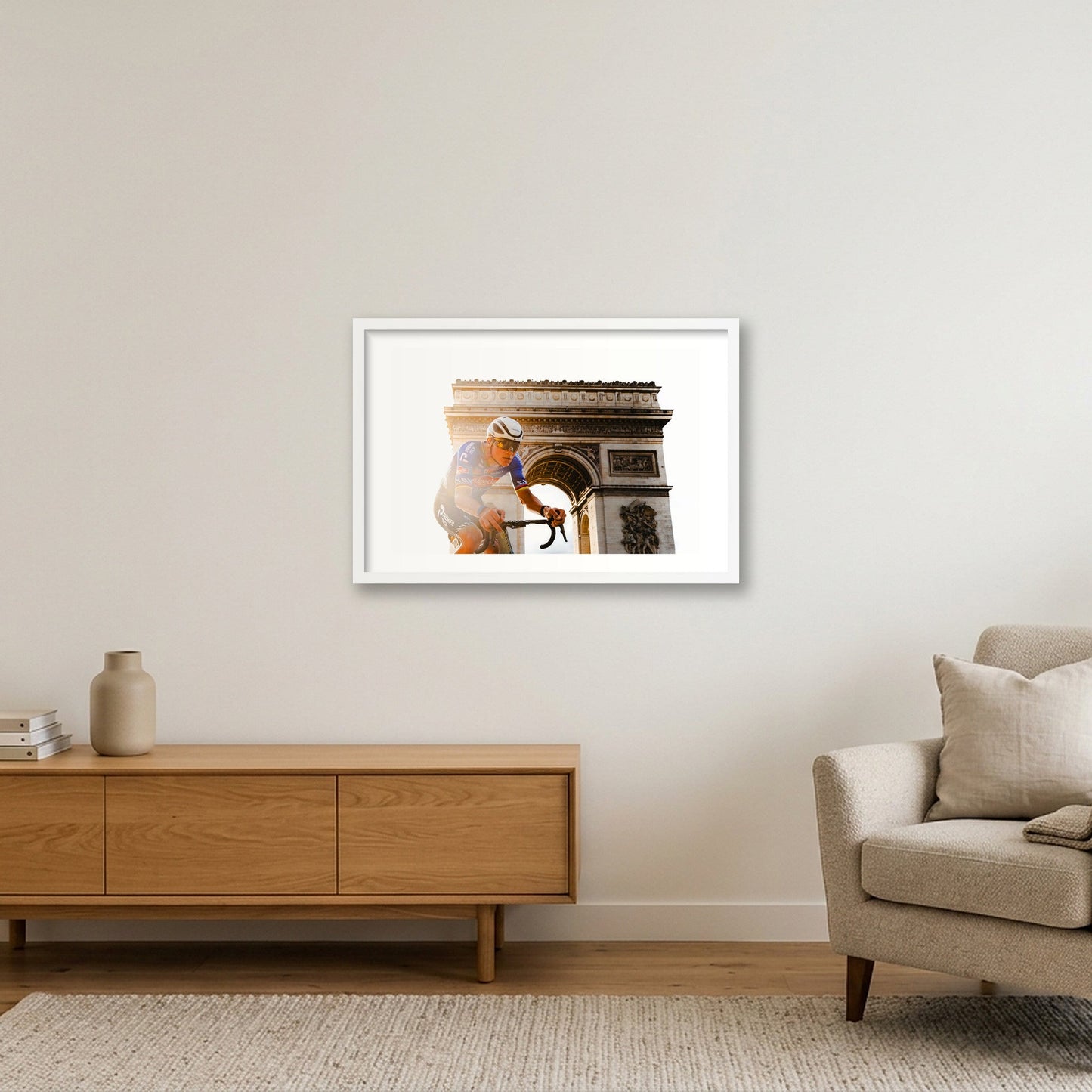 Tour de France Stage 21 2026 - Mathieu — 60×40cm, 24×16" White Frame