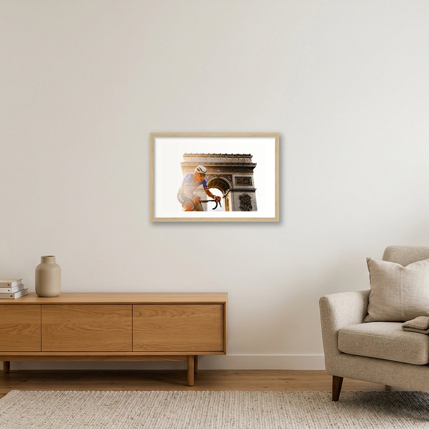 Tour de France Stage 21 2026 - Mathieu — 45×30cm, 18×12" Oak Frame