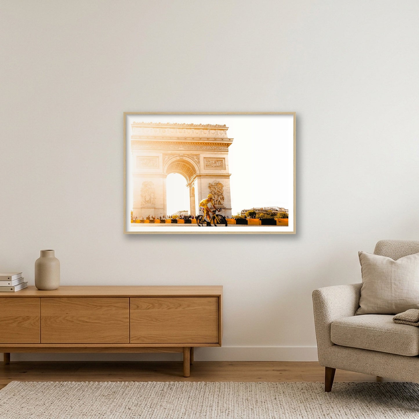 Tour de France 2026 Stage 21 - Tadej — 100×70cm, 39×28" Oak Frame